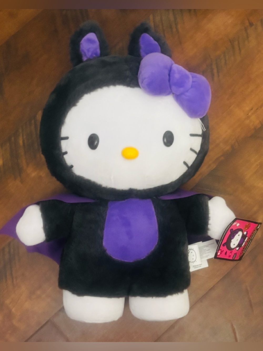 Stand Alone Stuffed Hello Kitty Vampire/Bat Halloween Decor